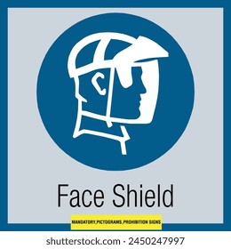 Mandatory signs pictogram signs prohibition signs vector illustration signs