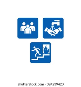 Mandatory Signs, safety sign used in industrial applications 