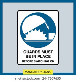 Mandatory Signs vector illustration designs