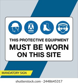 Mandatory Signs vector illustration designs 