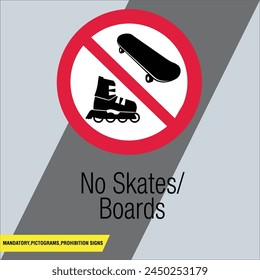 Mandatory sings pictogram signs prohibition signs vector illustration isolated icons symbols