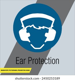 Mandatory sings pictogram signs prohibition signs vector illustration isolated icons symbols