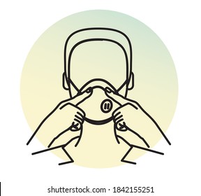 Mandatory to wear Protective Face Mask - Icon as EPS 10 File