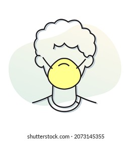 Mandatory to wear Protective Face Mask - Icon as EPS 10 File