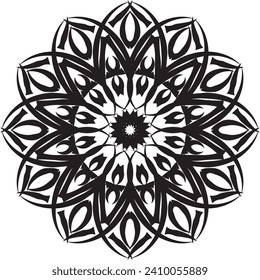 Mandela Design. Freie Vektorgrafik schöne Blumenmandala Design, kreative Zierelemente in Kreisform.