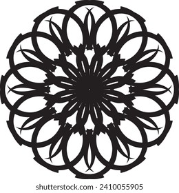 mandela design. Free vector beautiful floral mandala design, creative ornamental decorative element in circle shape.
