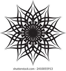 mandela design. Free vector beautiful floral mandala design, creative ornamental decorative element in circle shape.