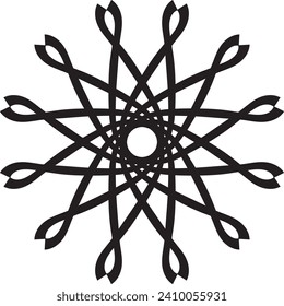 mandela design. Free vector beautiful floral mandala design, creative ornamental decorative element in circle shape.