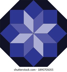 Mandela Islamic Islam patterns shapes blue 