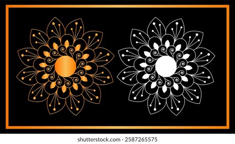 Mandela vector design. Floral background design Free Vector