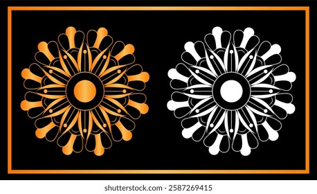 Mandela vector design. Floral background design Free Vectora