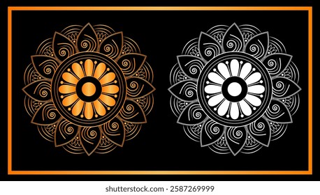 Mandela vector design. Floral background design Free Vector