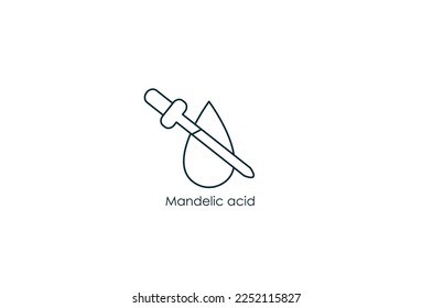 Mandelic acid icon vector illustration 