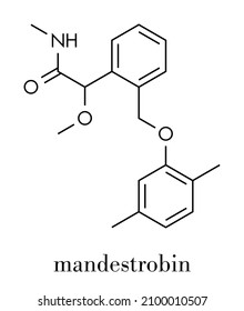 Mandestrobin fungicide molecule. Skeletal formula.