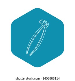 Mandibular wisdom tooth dentist forceps icon. Outline illustration of mandibular wisdom tooth dentist forceps vector icon for web