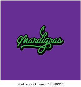 Mandigras Lettering Design