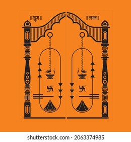 Mandir CNC Vector Cutting Patterns for CNC Laser, Router, Plasma, Water jet, Plotter. Used for 4x8 Sheets MDF, METAL, JAALI, PVC, Plywood, ACP, Acrylic.  om mantra