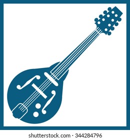 Mandolin blue icon