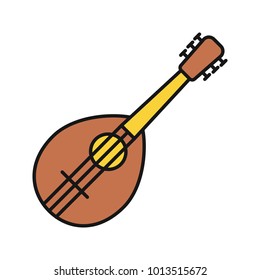 Mandolin color icon. Isolated vector illustration