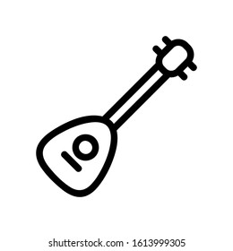 mandolin icon with black line style
