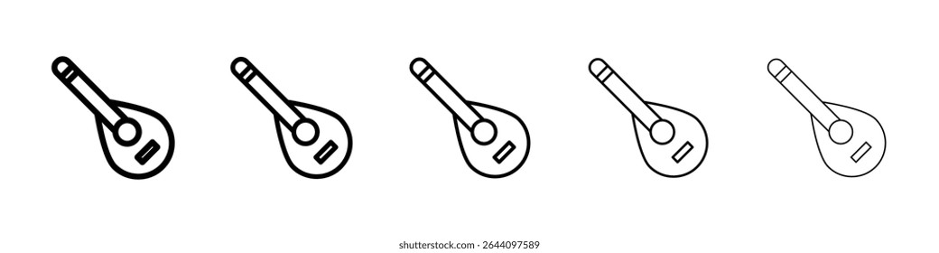 Conceito de ícone de bandolim. design gráfico, logotipo, Web, UI.