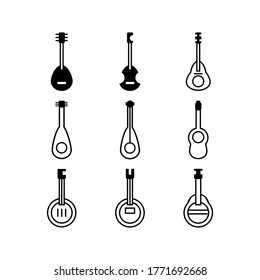 Mandolin icon or logo isolated sign symbol vector illustration - Collection of high quality black style vector icons
