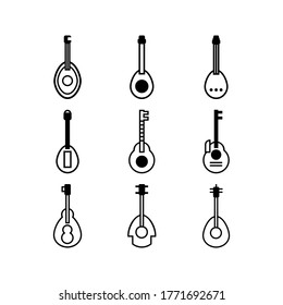 Mandolin icon or logo isolated sign symbol vector illustration - Collection of high quality black style vector icons
