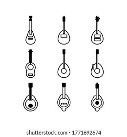 Mandolin icon or logo isolated sign symbol vector illustration - Collection of high quality black style vector icons
