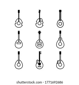 Mandolin icon or logo isolated sign symbol vector illustration - Collection of high quality black style vector icons
