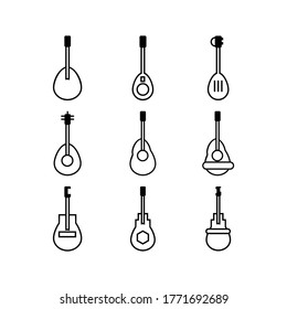 Mandolin icon or logo isolated sign symbol vector illustration - Collection of high quality black style vector icons
