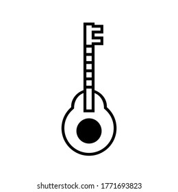 Mandolin icon or logo isolated sign symbol vector illustration - high quality black style vector icons
