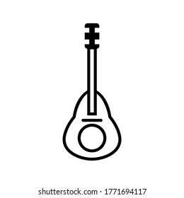 Mandolin icon or logo isolated sign symbol vector illustration - high quality black style vector icons
