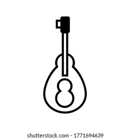 Mandolin icon or logo isolated sign symbol vector illustration - high quality black style vector icons
