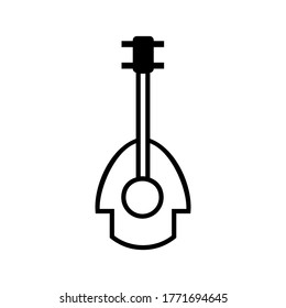 Mandolin icon or logo isolated sign symbol vector illustration - high quality black style vector icons
