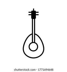 Mandolin icon or logo isolated sign symbol vector illustration - high quality black style vector icons
