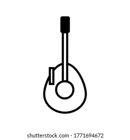 Mandolin icon or logo isolated sign symbol vector illustration - high quality black style vector icons
