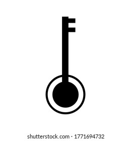 Icono mandolin o logotipo símbolo de signo aislado ilustración vectorial - iconos vectoriales de estilo negro de alta calidad
