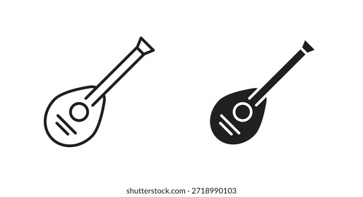 Ícone de bandolim para aplicativo móvel, designs editáveis