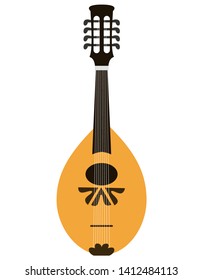 Mandolin icon on the white background. Vector illustration.