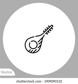 Mandolin icon sign vector,Symbol, logo illustration for web and mobile