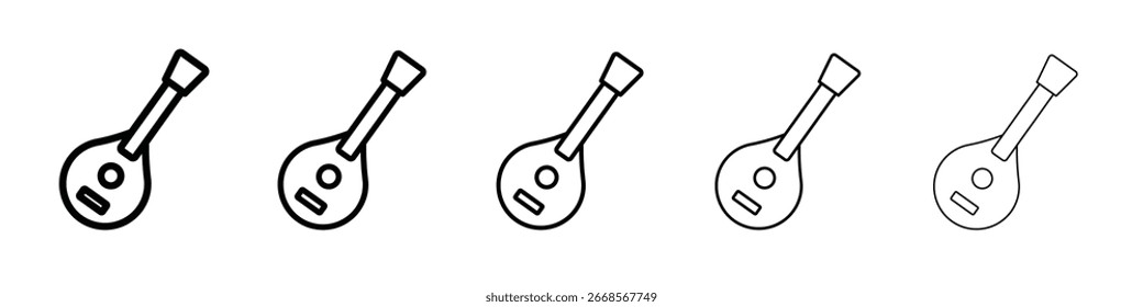 Mandolin icon Symbol concept for web design.simple line vector icon. logo illustration.