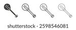Mandolin line icon vector illustration set.