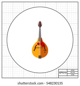 Mandolin musical instrument icon