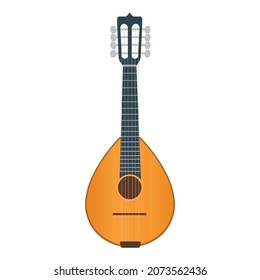 Mandolin musical instrument isolated on white background.Vector.