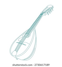 Ilustración vectorial de contorno de mandolina Ilustración vectorial de contorno de mandolina