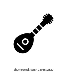 mandolin solid icon sign.mandolin symbol, logo illustration. Different style icons set. Pixel perfect vector graphics - Vector