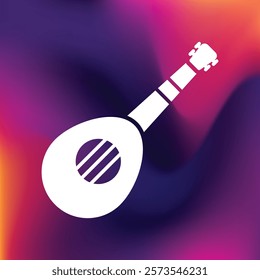 Mandolin trendy creative beautiful abstract vector illustration colorful gradient background.eps