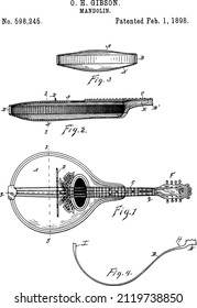Mandolin US Patent From 1898.
