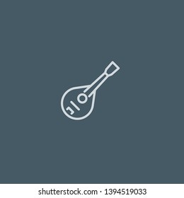 Mandolin vector icon. Mandolin concept stroke symbol design. Thin graphic elements vector illustration, outline pattern for your web site design, logo, UI. EPS 10.