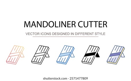 Mandoliner Cutter icon design with white background stock illustration